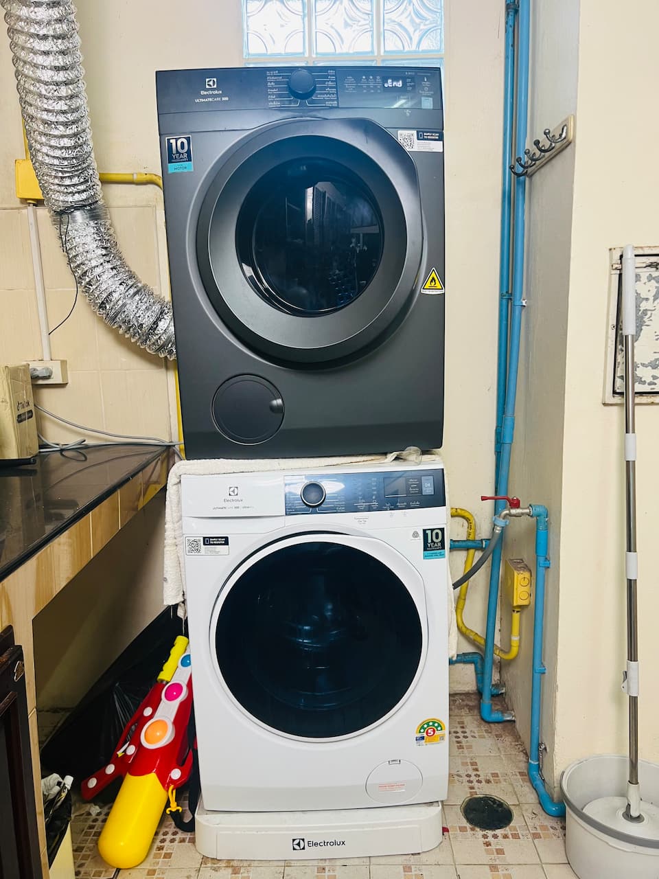 Washer and dryer